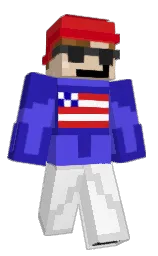 white and royal blue Minecraft skin — Classic model — first worn by StrangeDog2424