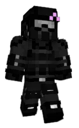black and cod gray Minecraft skin — Classic model — first worn by Z_Eryxx