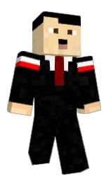 black and navajo white Minecraft skin — Classic model — first worn by fab2385