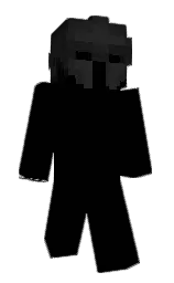 Minecraft-Skin in black und mine shaft — Modell: Schmal