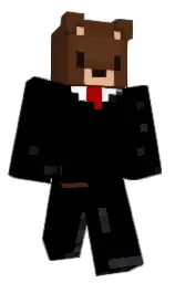 black and brown derby Minecraft skin — Classic model — first worn by Motschomagente