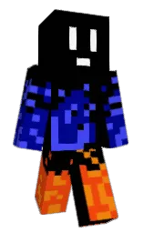 black and navy blue Minecraft skin — Classic model