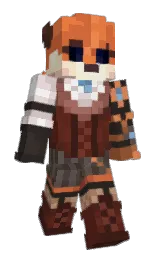 cocoa brown and jaffa Minecraft skin — Slim model — first worn by Magpie_0112
