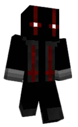 black and dove gray Minecraft skin — Classic model — first worn by DokiDokiDani
