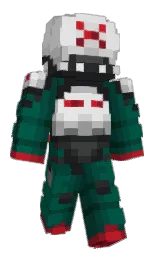 Crimson_IV's Minecraft skin wearing the Twisted cape