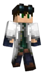 black and white Minecraft skin — Classic model