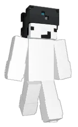 white and black squeeze Minecraft skin — Classic model