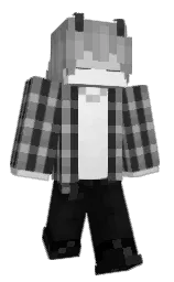 mercury and gray Minecraft skin — Classic model