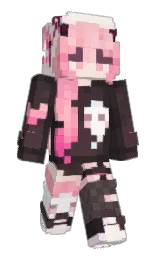 thunder and lavender blush Minecraft skin — Slim model