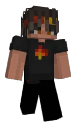 black and cocoa brown Minecraft skin — Classic model — first worn by Dami1112