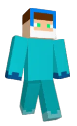 robin's egg blue and bondi blue Minecraft skin — Classic model