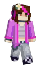 lavender and dark ebony Minecraft skin — Slim model