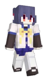 dawn pink and white Minecraft skin — Slim model — first worn by Takakura_Anri