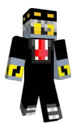 black and gull gray Minecraft skin — Classic model — first worn by Seria_Desig_N