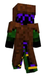 black and purple Minecraft skin — Slim model — first worn by dramagg