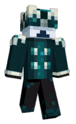 bottle green and black Minecraft skin — Classic model — first worn by __Boni__