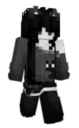 black and cod gray Minecraft skin — Slim model