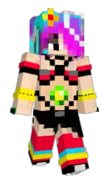 black and light apricot Minecraft skin — Slim model