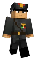 black and sandal Minecraft skin — Classic model