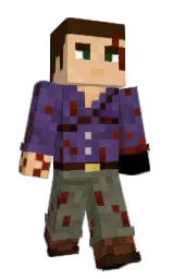 dark ebony and tacao Minecraft skin — Classic model — first worn by BestPalUwU