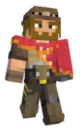 kabul and raw umber Minecraft skin — Classic model — first worn by Amigo04