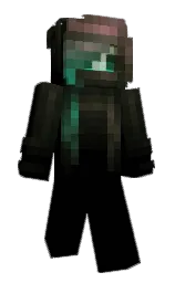 black and marshland Minecraft skin — Slim model — first worn by ItsAshurii