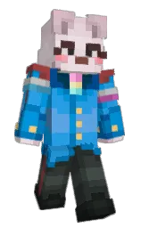 NixTheVix's Minecraft skin wearing the Menace cape