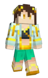 apricot peach and dairy cream Minecraft skin — Slim model — first worn by InadequateBread