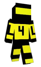 black and lemon Minecraft skin — Classic model