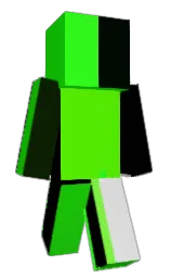 green and black Minecraft skin — Slim model