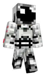 alabaster and black Minecraft skin — Classic model