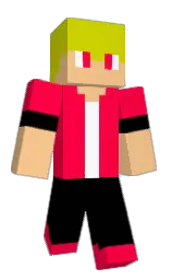 torch red and black Minecraft skin — Classic model