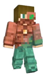 peach orange and aqua forest Minecraft skin — Classic model — first worn by Th29