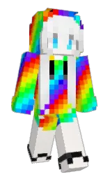 provincial pink and cyan / aqua Minecraft skin — Slim model — first worn by zengjing