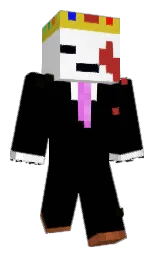 Minecraft-Skin in black und white — Modell: Klassisch — zuerst getragen von redThunder284