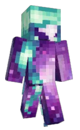 steel blue and magic mint Minecraft skin — Classic model