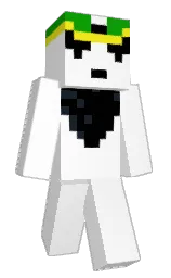 white and black Minecraft skin — Slim model — first worn by ComputerGuy12345