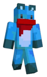 dodger blue and curious blue Minecraft skin — Classic model — first worn by HamKaasKrosant