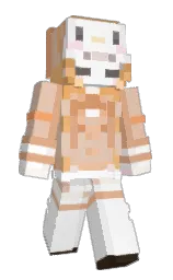 white and rose fog Minecraft skin — Slim model — first worn by Saki_Han