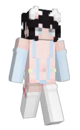 white and thunder Minecraft skin — Slim model
