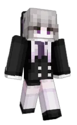 black and thunder Minecraft skin — Classic model — first worn by uomos