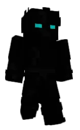 black and cod gray Minecraft skin — Classic model