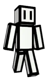 black and ceramic Minecraft skin — Slim model — first worn by memotaco