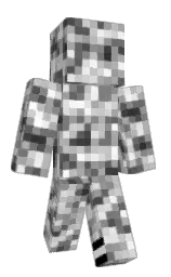white and silver Minecraft skin — Classic model — first worn by WizardKing12345