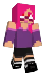 MiuGiu's Minecraft skin wearing the Cherry Blossom cape