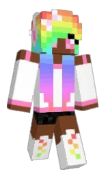 white and nutmeg Minecraft skin — Slim model — first worn by EvilEgg23