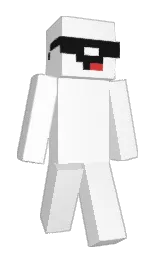 white and cod gray Minecraft skin — Classic model — first worn by gimjonghun03