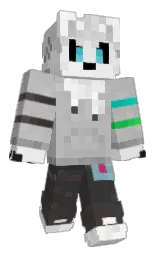 alabaster and silver Minecraft skin — Classic model