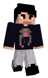 ebony and black Minecraft skin — Classic model