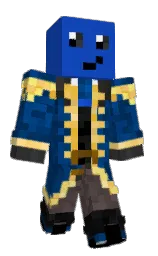 denim and prussian blue Minecraft skin — Classic model — first worn by Powerblaubeere